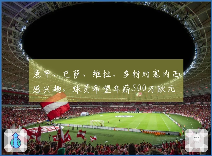 意甲、巴萨、维拉、多特对塞内西感兴趣，球员希望年薪500万欧元